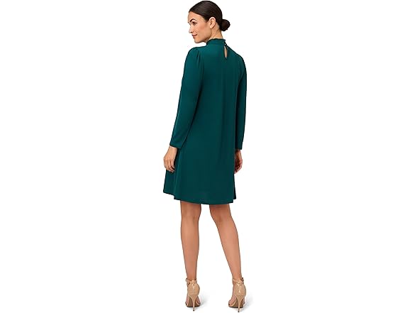 Adrianna Papell Smocked Dress (M) Green
