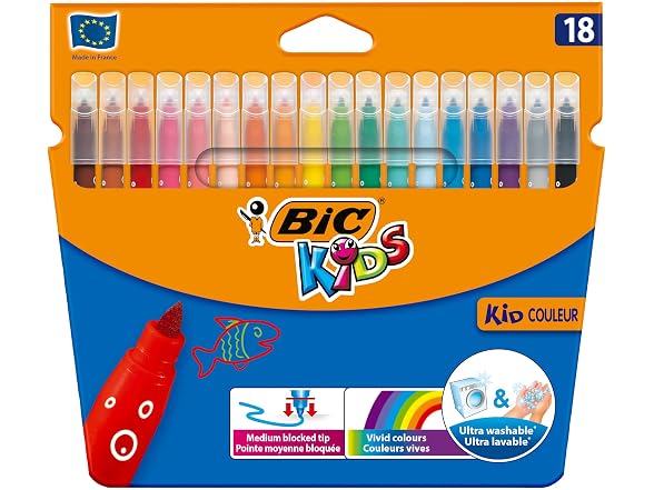 BIC Kids Kid Couleur Felt Tip Colouring Pens