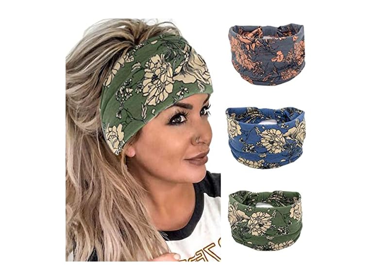 3 Pack Women's Elastic Sports Headband