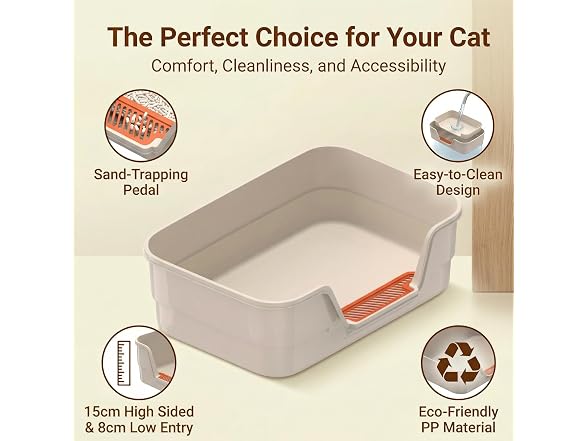 Suhaco Low Entry Litter Box