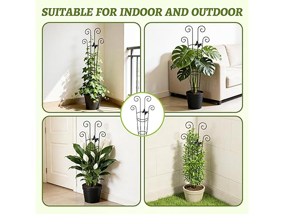 Netuaoo Metal Garden Plant Trellis 4 Pack