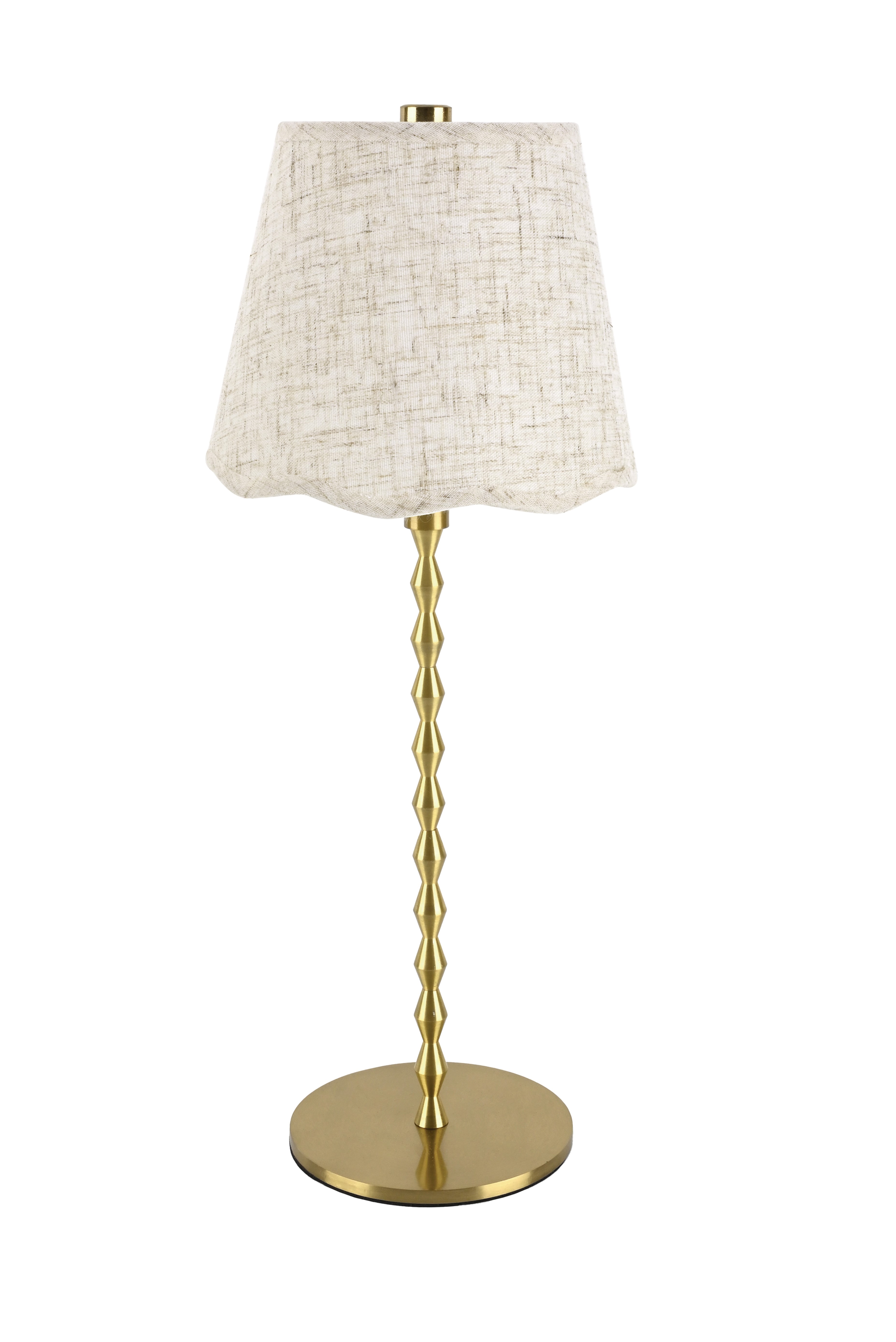 Diamond Stem Scalloped Shade Lamp - Gallery 17