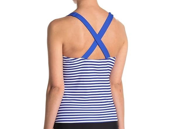 Nike Women's V-Neck Stripe Print Tankini