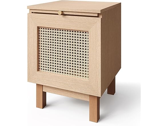 Rattan Nightstand w/Charging Station
