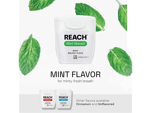 REACH Waxed Dental Floss, 