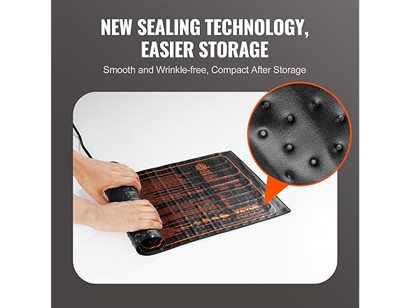 VEVOR 10"x 20.75" Seedling Heat Mat w/ Digital Thermostat Combo Set