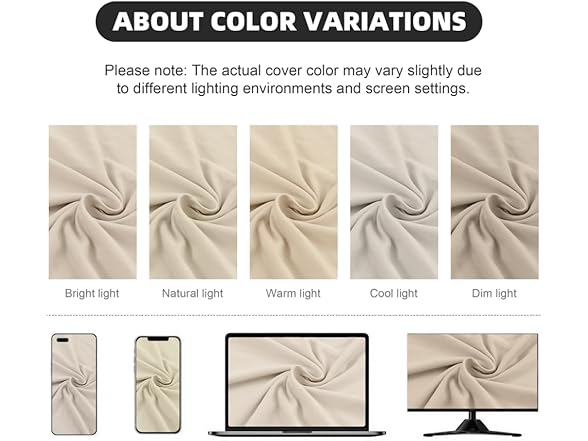 8Pcs Outdoor Cushion Covers Beige