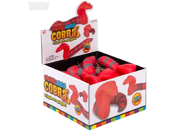 8 Inch Wiggle Sensory King Cobra – 12 Count Display - Gallery 7