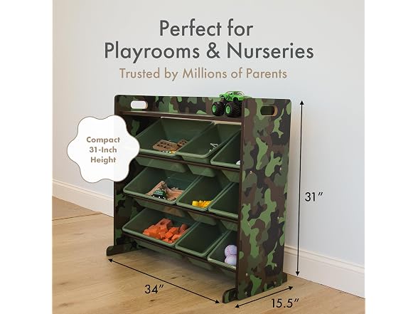 Humble Crew Toy Organizer Display 9 Bins Camo