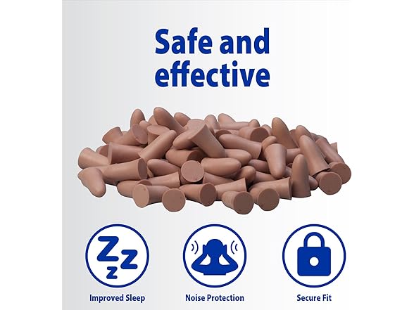 TheraCare Soft Foam Earplugs, 50 Pairs Per Jar