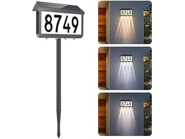 $18.99, Was $31.99, 40% Off! Brightever Solar Address Signs Light Grey dealfomo