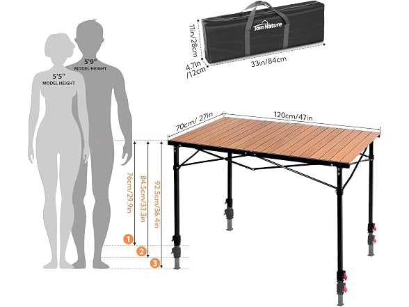 Join Nature Adjustable Camping Table
