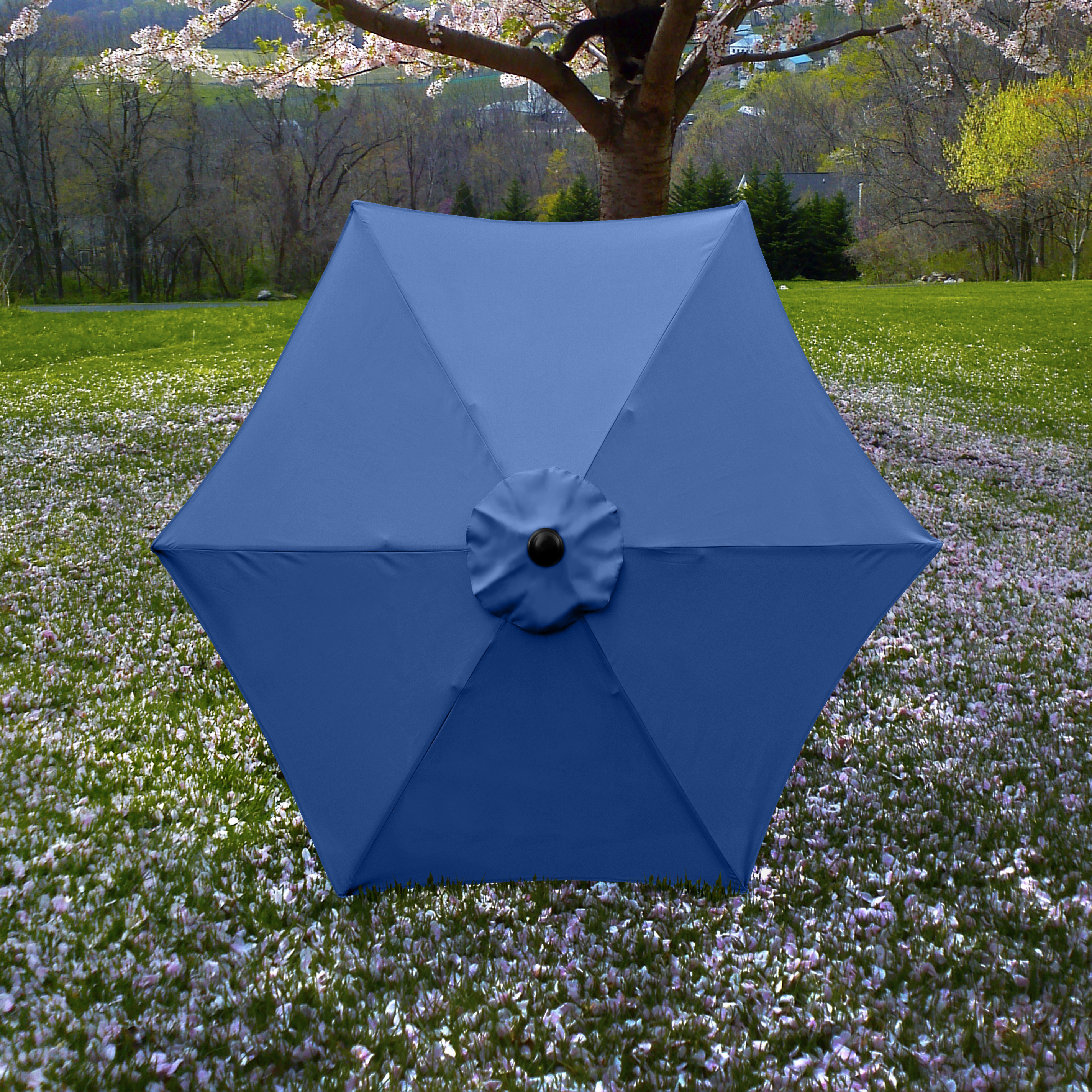 Astella 7.5'Rd Tiliting Aluminum Patio Umbrella, Crank Open - Gallery 37