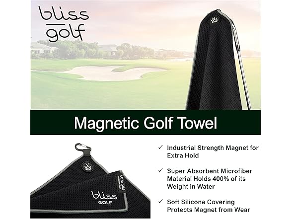 Bliss Golf Magnetic Golf Towel