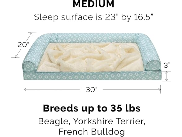 Furhaven Cooling Gel Dog Bed for Medium Small Dogs