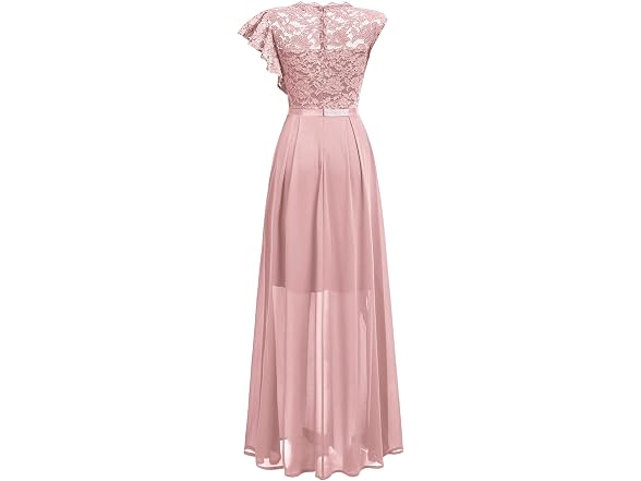 Miusol Women (L) Formal Lace Ruffle Style Dress