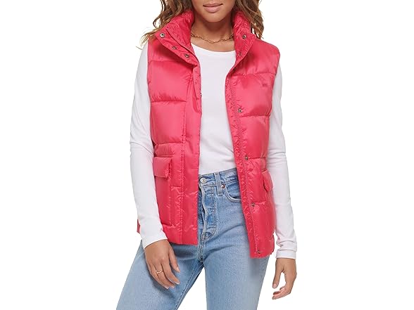 Levis Womens Sporty Box Quilted Puffer Vest (XL)