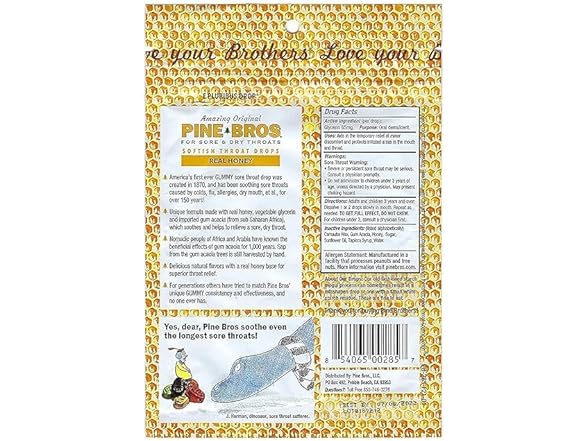 Pine Bros Honey Throat Drops 30ct