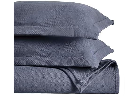 Superior Cotton Bedspread 3 Piece Floral Wreath Matelasse Set