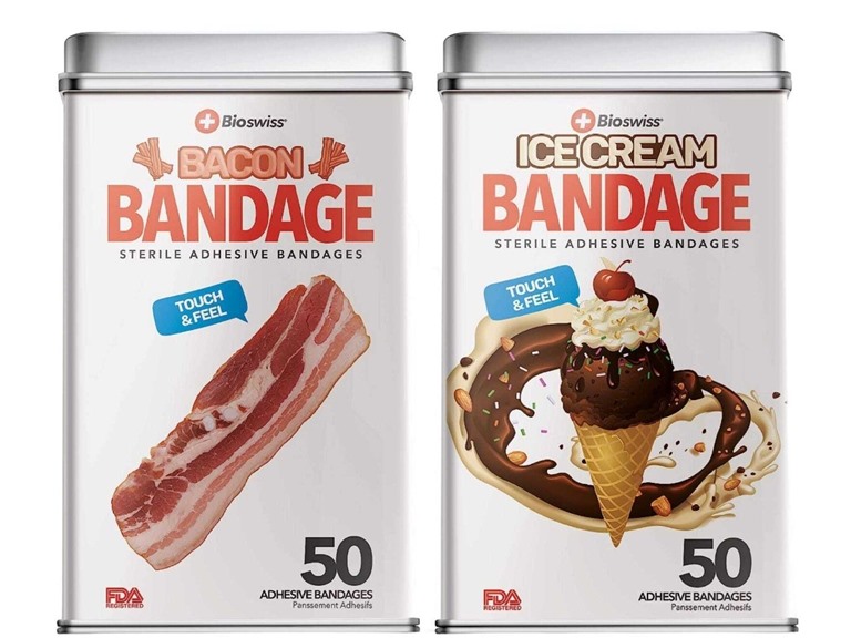 2Pk Food Shaped Self Adhesive Bandages
