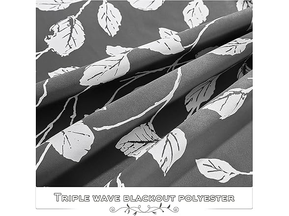 KGORGE 84" Grey & White Blackout Curtains