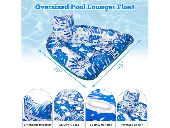 Ornnut XL Pool Floats Adult 3 Packs