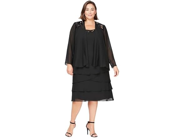 S.L. Fashions Women's Black Jacket (22P)