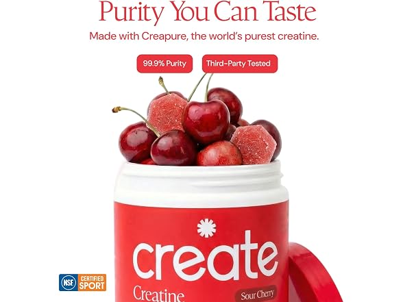 Create Creatine Gummies Sour Cherry
