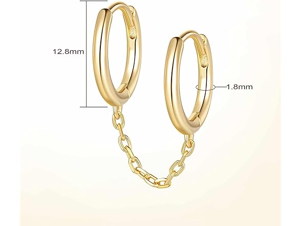 MOMELF Gold Hoop Earrings Women 14K