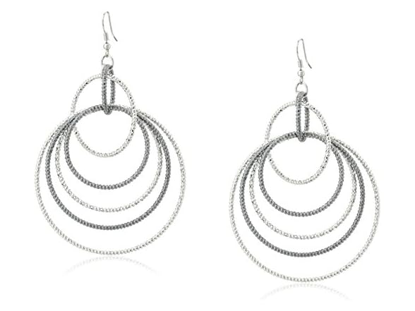 GUESS Mixed Metal Orbital Drop Earrings