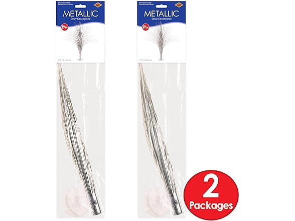 Beistle 2-Pk Metallic Spray Centerpiece