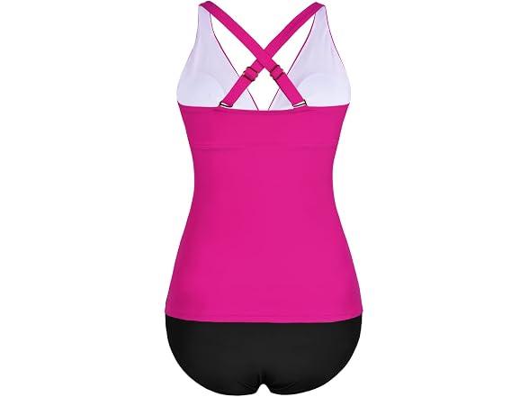 Hilor Women (14) Tankini Swimsuits Ruched V Tops