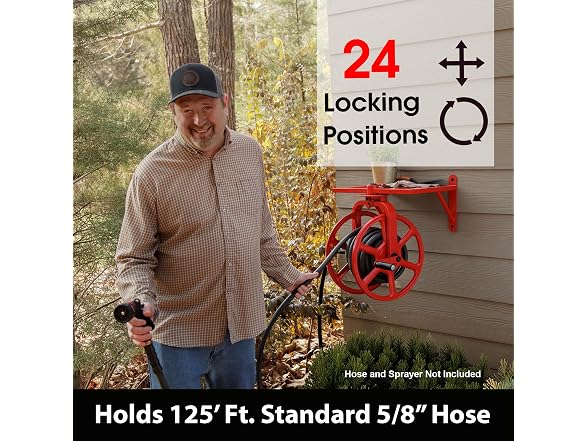 Liberty Garden Revolution Hose Reel, Red