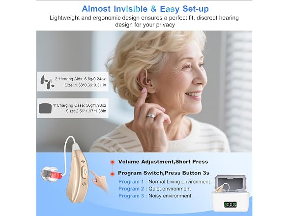 16-Channel Rechargeable Hearing Aids