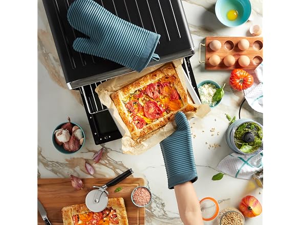 KitchenAid Ribbed Soft Silicone Oven Mitt Set Agave