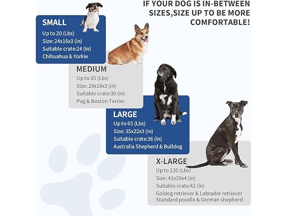 ERPIMA Dog Bed Mat Dog Crate Pad Mattress Reversible