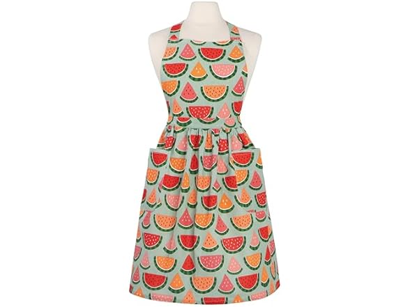 Jubilee Melon Pop Maisie Cotton Apron 33 x 38.5in