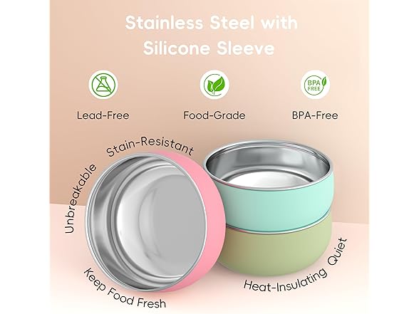 Bella's Friends Stainless Steel Baby Bowls