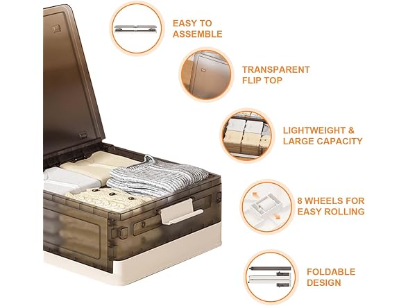 GAOMON 2-Pack Under Bed Storage Bins