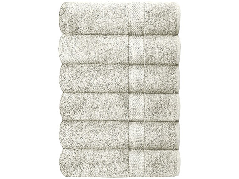 J&V TEXTILES 6PK TWL IVORY 27 X 52 IN 6-Pack Plush Bath T