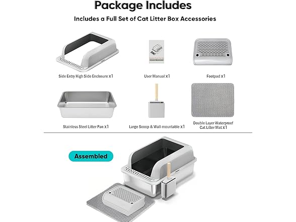 XL Stainless Steel Cat Litter Box