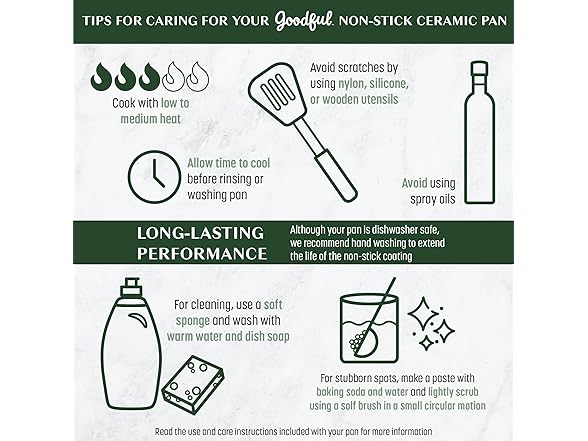 Goodful Ceramic 4Qt Deep Saute Pan w/Lid
