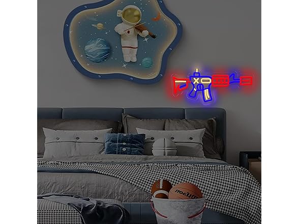 LAXUEDEER Toy Gun Neon Sign
