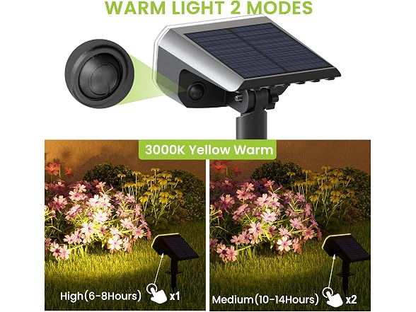 DAMINY 6-Pack Solar Spotlights IP65