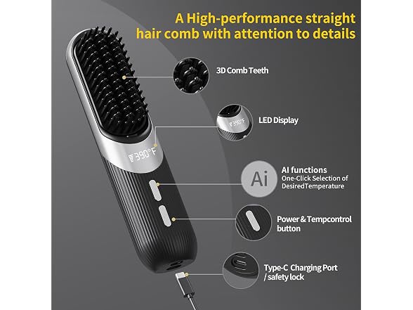 Cordless 2-in-1 Hair Brush