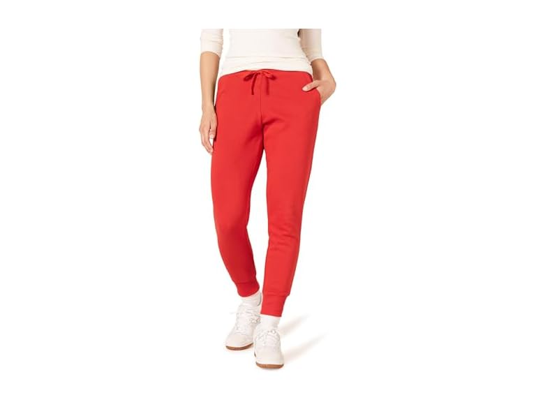 Amazon Essentials Women's Fleece Jogger Sweatpant (Available in Plus Size), Red, X-Small