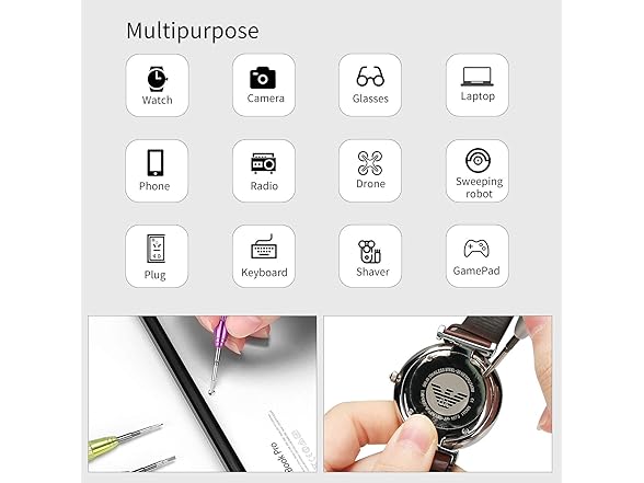 Flat Phillips Screwdriver Set Glasses