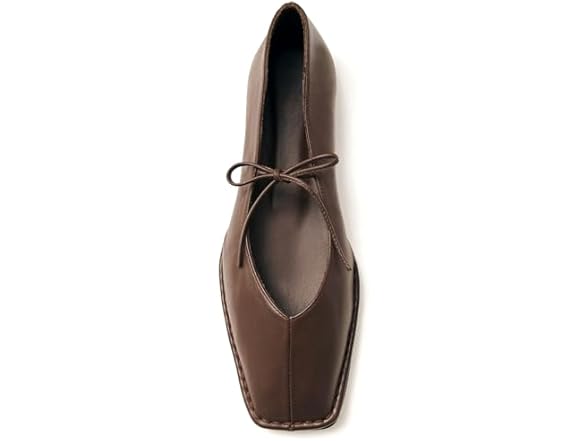 ETPSJKR square toe brown ballet flats