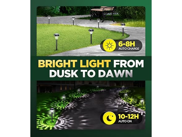 AUVERI LIFE Outdoor Bright Solar Pathway Lights