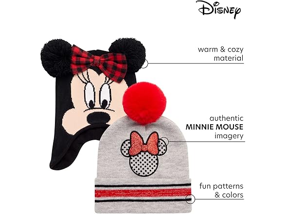 Disney Minnie Mouse 2-Piece Beanie Set